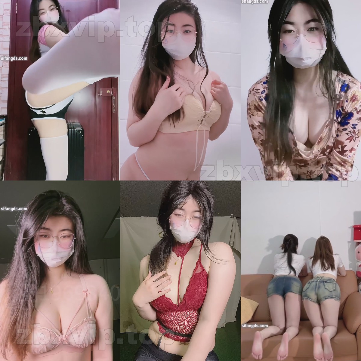 【快手】二纹鱼 甜子兔闺蜜 微密定制骚（98V）